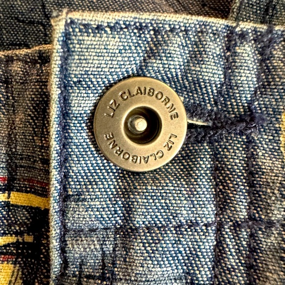 VTG Liz Claiborne Nautical Denim Skirt Size 4 - Picture 3 of 9